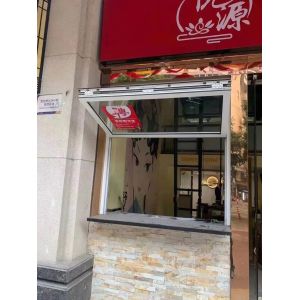 Vent Fireplace Safety Folding Window Providing Smoke Evacuation During Hearth