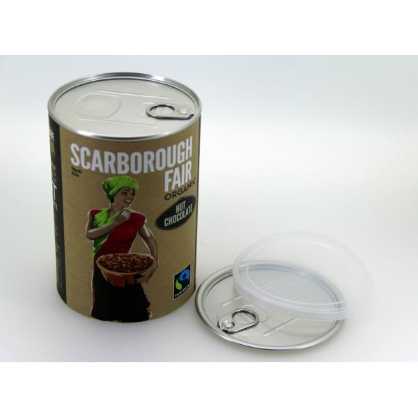 Quality UV Coating Easy Open End Cardboard Paper Composite Cans For Daily Foods / candy wholesale