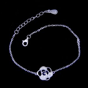 Real Silver Cross Bracelet Jewellery / Adjustable Bracelet Extension Chain