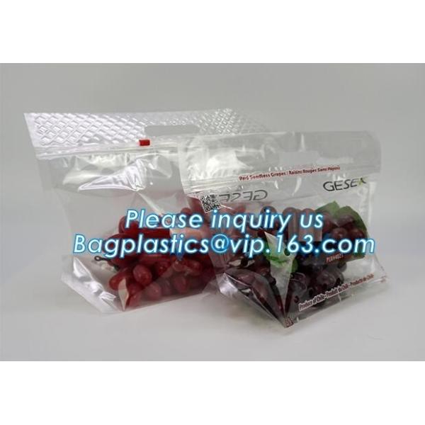 frosted reclosable zipper plastic bags with slider k, round bottom slider grape