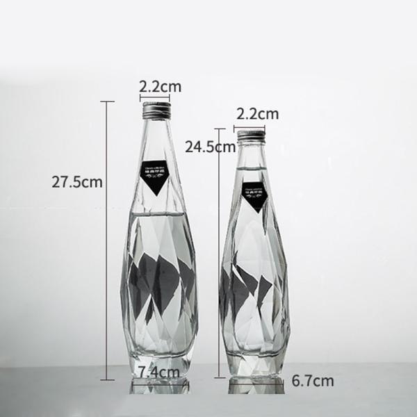 FDA 350ml 500ml Glass Drink Bottles Frosted Wine Glass Bottles