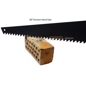 28"Cement Hand Saw,Carbon Steel,Tungsten Carbide Tip,Rubberized Handle,Cutting