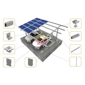 Sliver or Customization AL6005-T5 Solar Carport with Panels Parking Racking