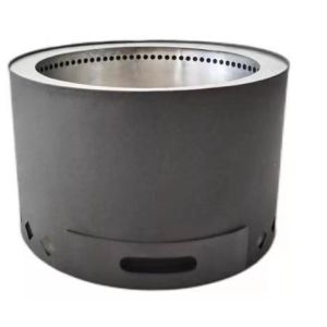 Black Coated C Series Smokeless Wood Burning Fire Pit , 18.7 Inch Portable Fire