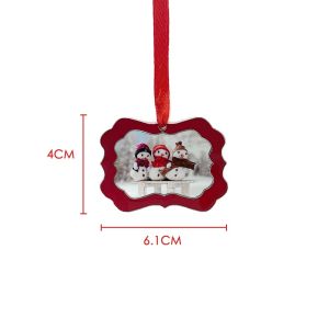 Custom Sublimation Blank Christmas Ornament Polygon Hanging Christmas Tree