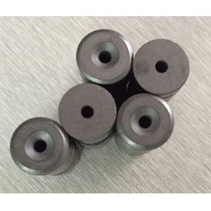 Custom Ceramic Ferrite Pot Y30BH Magnet with Countersunk Hole D15.2 X H6 X d3.2