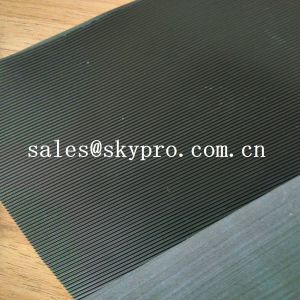 Black High Tensile Rubber Soling Sheets W Wave Pattern Natural Gum Rubber Sheet