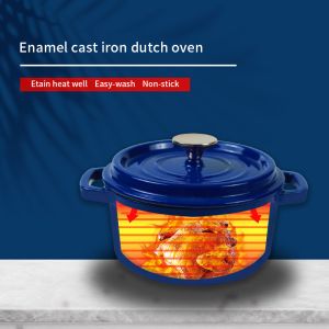 Enamel coating Cast Iron Round Cocotte Set Mini Dutch Ovens With Lid