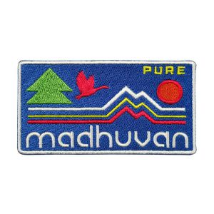 Cheap Pantone Washable Iron On Embroidered Patches Canvas Twill Velcro Backing for sale