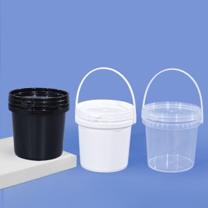 China 2L Heat Transfer Print Plastic White Home Beer Water Bucket with Lids Handle Honey on sale