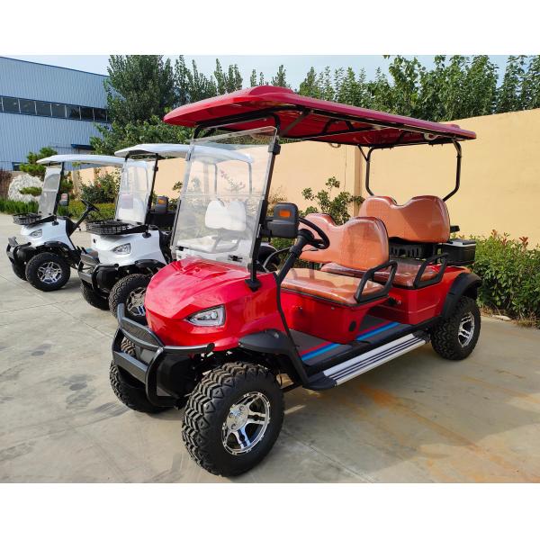 Factory Made Road Legal Red Lithium Battery Power Electric Golf Cart 2 4 6 8 Seater Golf Cart Can Customized
