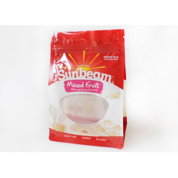 Quality Resealable Plastic Food Packaging Bags With Flat Bottom And Zipper wholesale