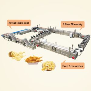 Potato Production Line For Dairy Products Fully Automatic Finger Chips Making