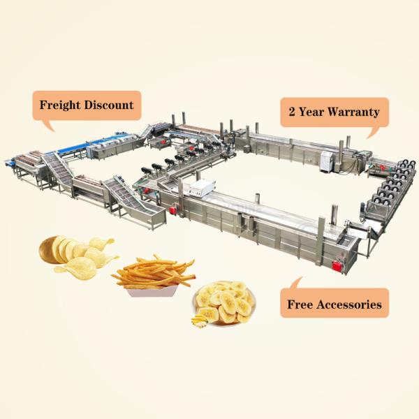 Potato Production Line For Dairy Products Fully Automatic Finger Chips Making