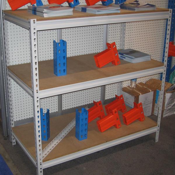 Metal Custom MDF Shelves Slotted Angle Steel Shelving Industrial Rivet Shelving Manufacturers