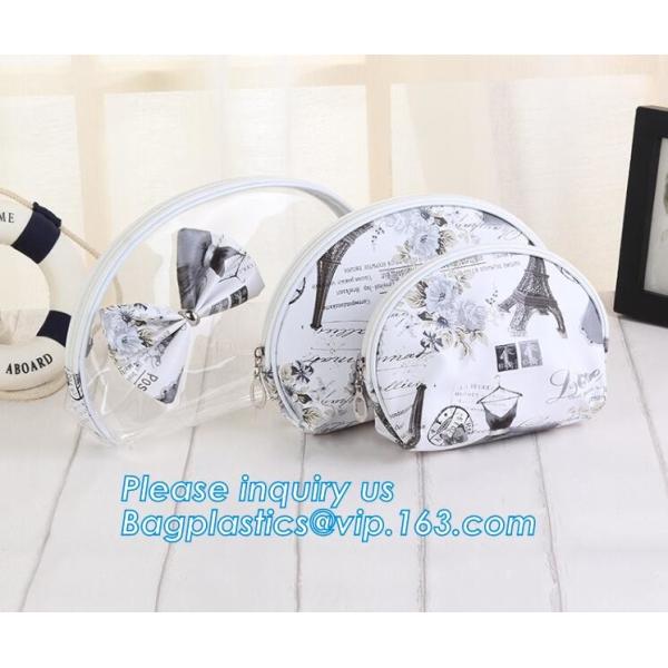 Travel Environmental PVC SHOPPING BAGS / Storage Clear Stadium Bag Cosmetic Bag With Zipper PVC BEACH BAG