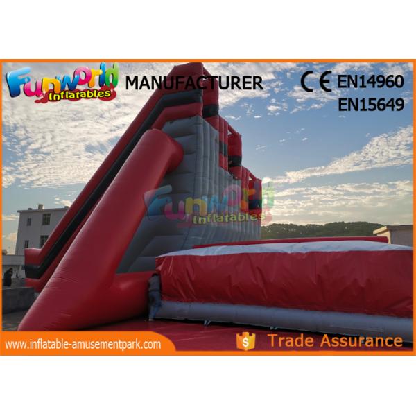 10.6m High Stunt Big Air Bag Jump , Inflatable Freefall Stunt Jump With Jump Cushion