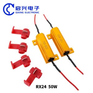 Gold Aluminum Shell Wirewound Resistor for Car LED Lights with Stable Performanc