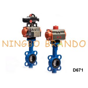 Pneumatic Actuated Butterfly Valve With Solenoid Valve Limit Switch