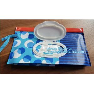 China Eco-friendly reusable custom printed zipper top plastic EVA wet wipe, Cheap Custom Plastic packaging bag baby eva tissue on sale