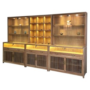 Chinese Style Jade Jewelry Display Showcase Modern LMQ-055 With LED Blub