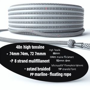8 Strand PP Marine Mooring Rope 30mm-120mm Floating Polypropylene