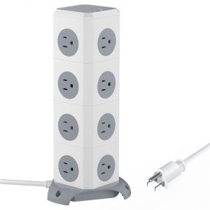 110-220V US Socket Multi Plug Tower Power Strip Extension with 10W Wireless
