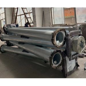 11m Height Hot Dip Galvanized Steel Pole Frame For Transformer Substation