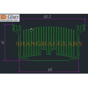 China GLR-CHS-001 aluminum heat sink profiles on sale