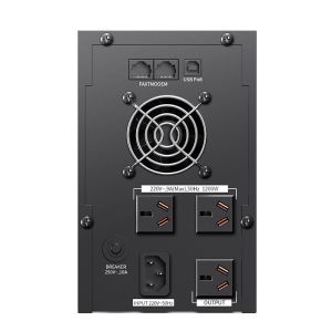 Visench 2Kva Lcd Display Backup Ups 2000Va 1200W Offline Ups for Desktop Laptop