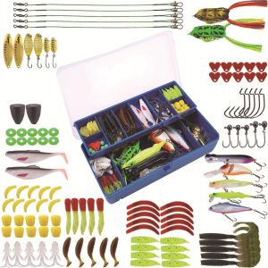 Cheap Resin PVC Minnow VIB Soft Worm Bionic Bait Lures 110PCS/Box for sale