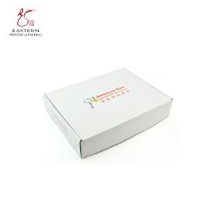 Logo Printed Customized White Corrugated Cardboard Shipping Boxes Folders Type