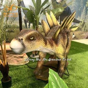 Animatronic Dinosaur Model with Infrared Sensor for Theme Parks