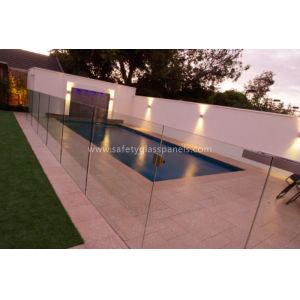 Brown 10mm Frameless Swimming Pool Glass Fence With Thermal Resistant
