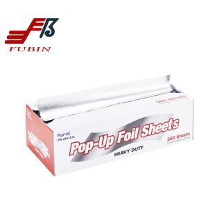 Embossed Folded Flat Pop Up Aluminum Foil Sheets 9''*10.75''