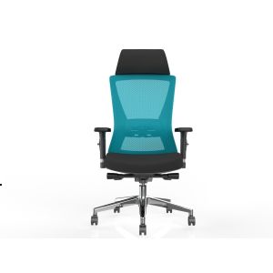 3D Armrest 360degree Mesh Staff Chair Breathable Soft Headrest