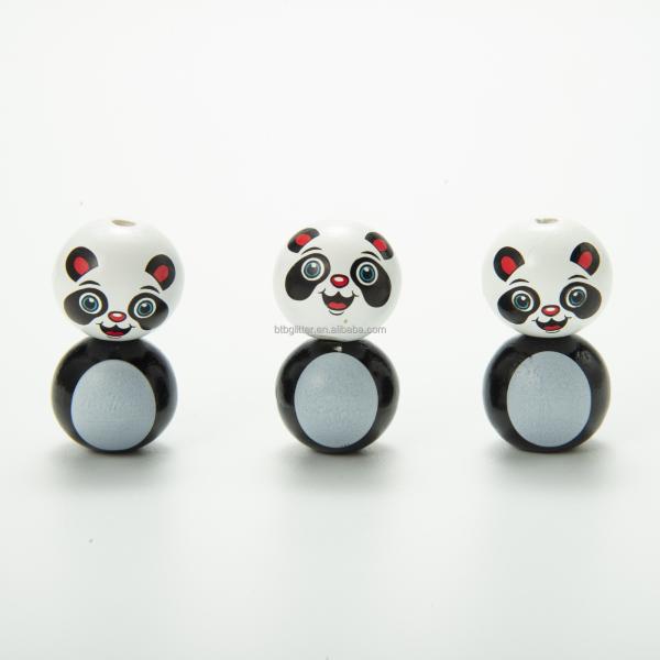 0.5-3CM Bead Size Animal Wood Beads Panda and Fox Loose Beads From Beads Ideal for Crafts Clothingand DIY Projects