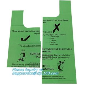 Singlet Vest Carrier Plastic Biodegradable Shopping Bag With EN13432 Certificate