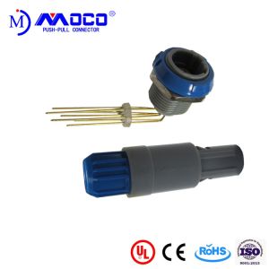 Beauty Therapy Systems Plastic Push Pull Connectors With Blue Nut M14 2-14 Pin