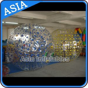 Color Dots Inflatable Zorb Ball , Grass Zorb Ball , Inflatable Human Hamster