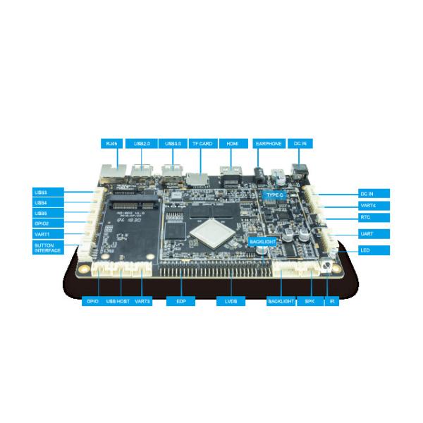 Embedded RK3288 Quad Core Motherboard LVDS EDP Interface For Smart Kiosk Digital
