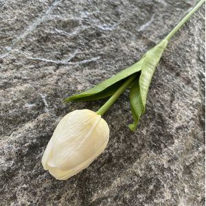 Indoor Faux Single Branch Pvc Soft Feeling Plastic Artificial Real Touch Tulip