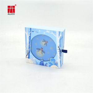 Sliding Drawer Recycled Paper Box Packaging , FSC SGS 30cm X 30cm Gift Box