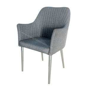 Elegant Fabric Upholstered Dining Chairs , Resilent Spong Unique Dining Chair