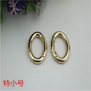 Cheap Custom shiny gold plating 25mm zinc alloy metal clips spring o ring hooks for bag for sale
