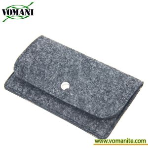 For iphone 7 plus 5.5 inch Gray universal wool felt mobile phone bag case