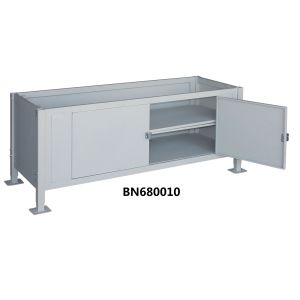 Adjustable Height Industrial Work Benches With Cabinets And Drawers Lockable