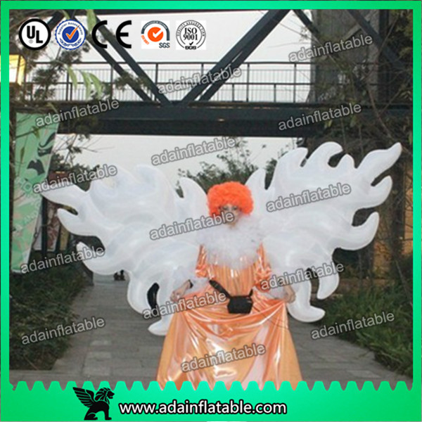 White Parade Inflatable Wing With Led Lighting 2m/3m Customized For Event