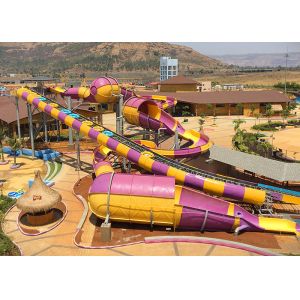 Fun Amusement Water Park Water Slide Pipe Customized Size With Colors
