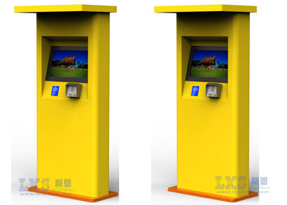 Interactive Touch Screen Half Outdoor Kiosk Waterproof With TFT LCD Monitor
